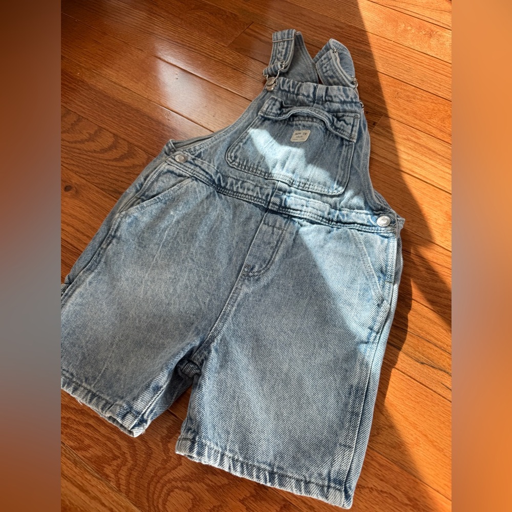 Zara Light Blue Denim Overalls